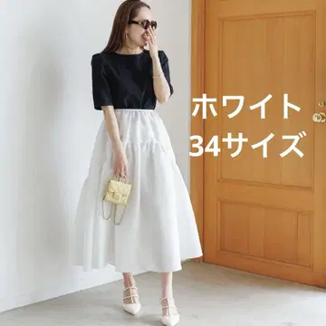 블루리아 자카드 스커트 화이트 34