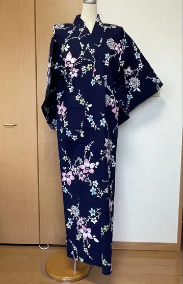 다크 네이비 기코토 패턴 맞춤 유카타