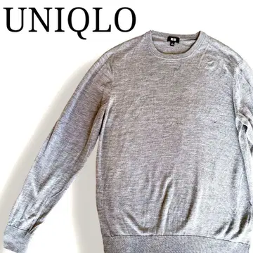 유니클로 UNIQLO 고급 소재 울 100% V넥 넥 할인 상품 세일