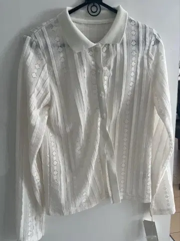CLOCHE 크로셰 hwyl 휴일 깃털 레이스 soft 가디건
