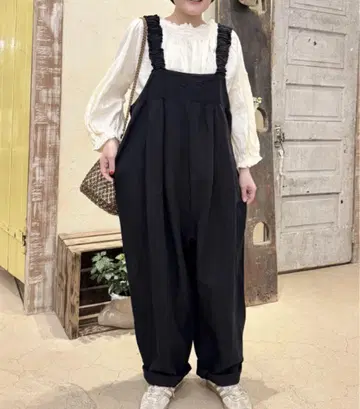 네스트로브 완판 코튼 린넨 프릴 스트랩 팬츠