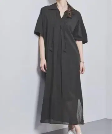 UNITED ARROWS 오간자 콤비 카프탄 원피스