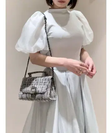 SNIDEL 볼륨 슬리브 컷 풀오버 반팔 아이보리 화이트 새상품