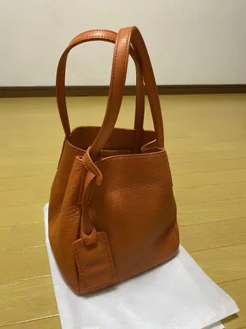 히로프레자 토트백 S 천연 가죽 선셋 오렌지