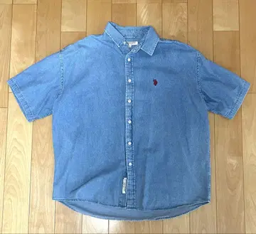 US POLO ASSN. 데님 블루 셔츠 M