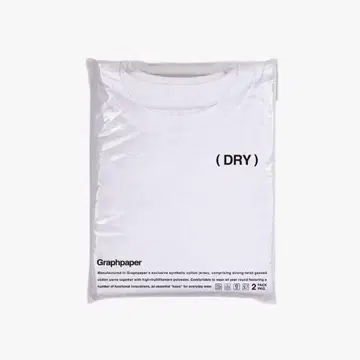 그라프페이퍼 DRY 2-팩 크루넥 티셔츠 화이트