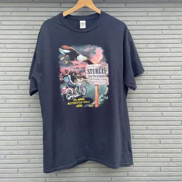 USED 이글 프린트 티셔츠