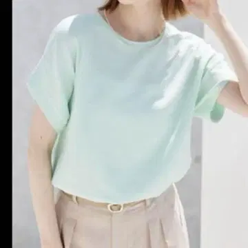 2024 SS 아이스 코튼 프렌치 슬리브 풀오버 그린