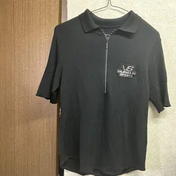Valenza po Sports 블랙 피케 셔츠 반팔