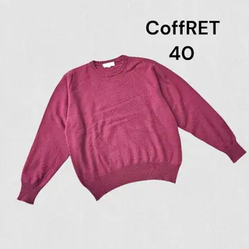 코프레 CoffRET 캐시미어 100% 와인 레드 스웨터 40