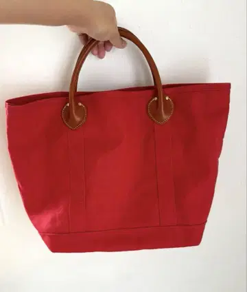 캔버스 토트백 빨간색 made in Japan