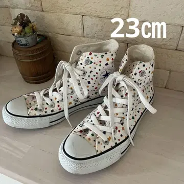 컨버스 하이컷 올스타 스니커즈 컬러풀 무늬 23cm