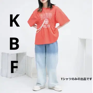 KBF 셔링 BIGTEE 로고 T 트렌드 디자인 티셔츠