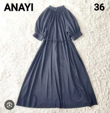 아나이 원피스 퍼프 슬리브
