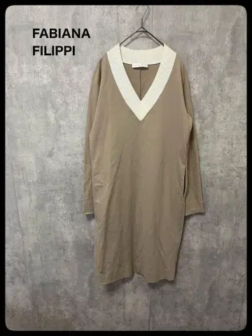 # FABIANA FILIPPI 무릎 기장 원피스 V넥