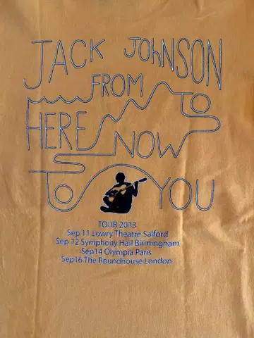 Jack Johnson T셔츠 2013 투어