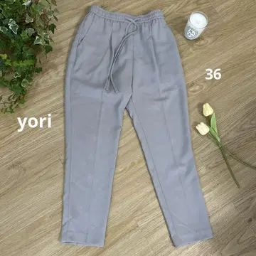 yori 사라사라 스틱 팬츠 36 라이트 그레이 여름 하의