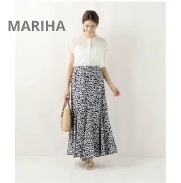 컨디션 최상 MARIHA 꿈꾸는 머메이드 스커트 롱 스커트 꽃무늬