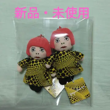 미사용 새상품 쿠사마 야요이 YAYOI 인형 봉제 인형 키링 2개