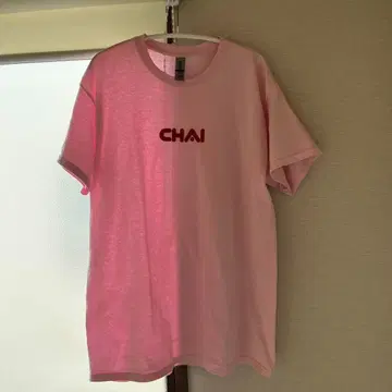 CHAI 티셔츠 M 핑크 여름 반팔 티셔츠 투어 굿즈 자수