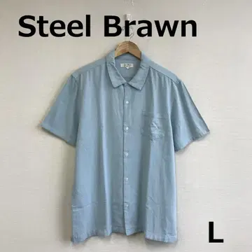 A0627A06 [ Steel Brawn ] 가슴 포켓 마 혼방 셔츠