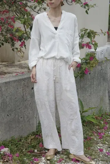 marihoja 마리호자 India 레이스 자카드 Pants