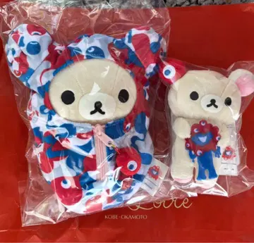 코리락쿠마 밉밉 엑스포 봉제 인형 & 매달린 봉제 인형 2종 세트