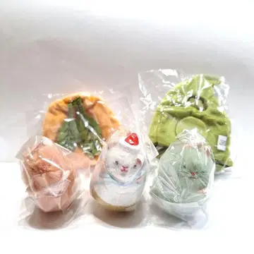 쥐 봉제 인형 & 기구 컬렉션 2 세미 컴프 5종 세트 가챠