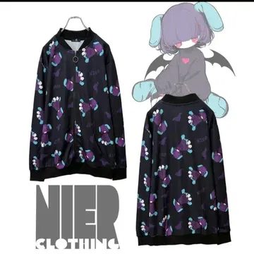 NieR 후드티 UNISEX BLACK ZIP OUTER