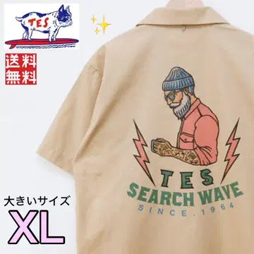 TES HURRICANE OPEN SHIRT 오픈 카라 셔츠 백 프린트