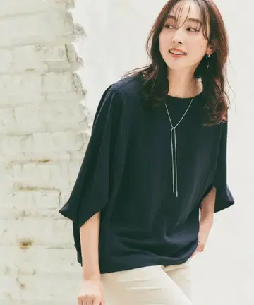 UNTITLED 언타이틀 리락미스트 모몽가 블라우스 네이비 네이비