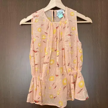 karen walker 꽃무늬 실크 슬리브리스 US 0
