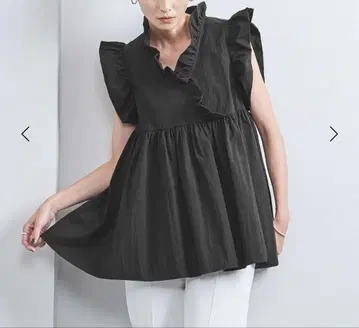 united arrows 카슈쿨 프릴 개더 블라우스