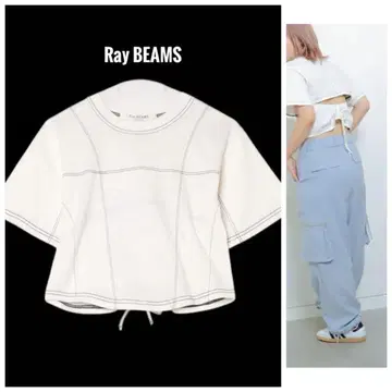 미사용 Ray BEAMS 백 오픈 스티치 티셔츠
