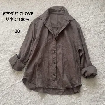 야마다야 CLOVE 린넨 블라우스 브라운 38