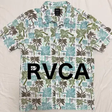 RVCA 루카 알로하 셔츠 보태니컬 무늬 하와이 남성용 반팔 셔츠