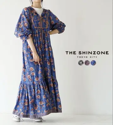THE SHINZONE 꽃무늬 홀리 드레스 맥시 길이 원피스