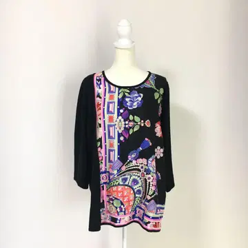 최근 새상품급 LEONARD 레오나르 실크 울 튜닉 XL