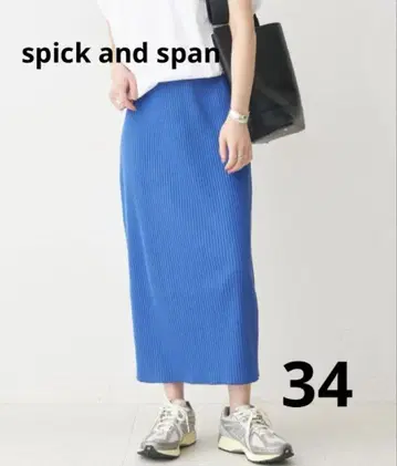 Spick and Span 코튼 폴리에스테르 바늘 제거 타이트 스커트