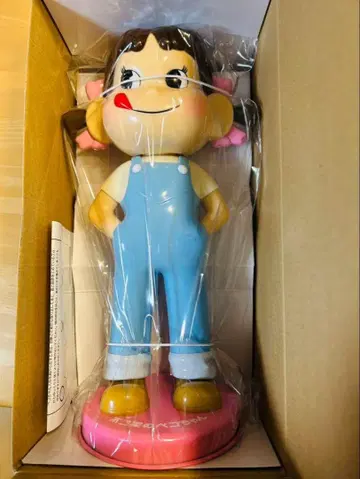 후지야 스카이블루 머리 흔드는 페코짱 인형 미사용 새상품