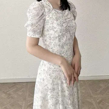 AnMILLE 백 레이스업 플라워 OP