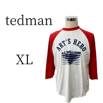 tedman 테드맨 화이트/레드 긴팔 티셔츠 상의 XL(LL)