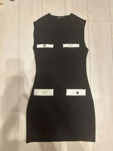 자라 슬리브리스 미니 원피스 XS