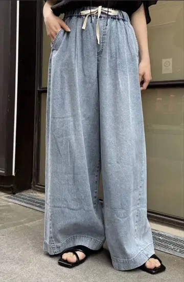 차오패닉 티피 부드러운 와이드 이지 데님