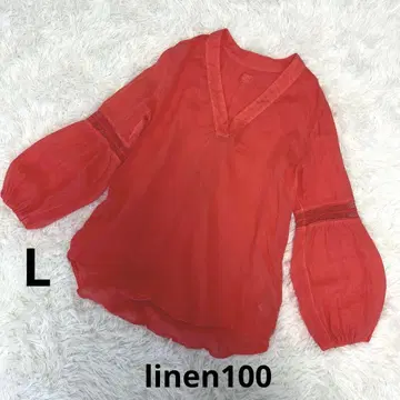 스픽 앤 스팬 린넨 100 풀오버 레드핑크 L 퍼프 슬리브