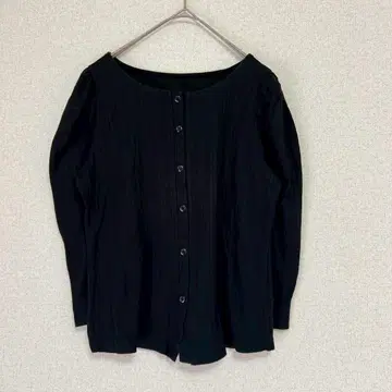 스트로베리 필드 7부 소매 가디건 블랙 F