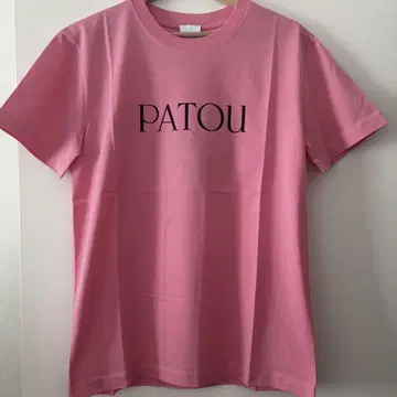 PATOU 로고 프린트 티셔츠 핑크