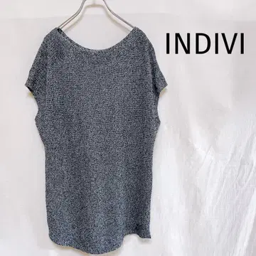 컨디션 최상 INDIVI 인디비 풀오버 니트 린넨 일본제