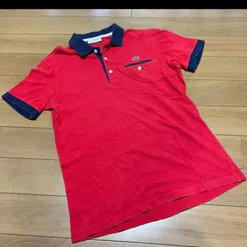 LACOSTE 피케 셔츠 일본제 레드 라코스테 L