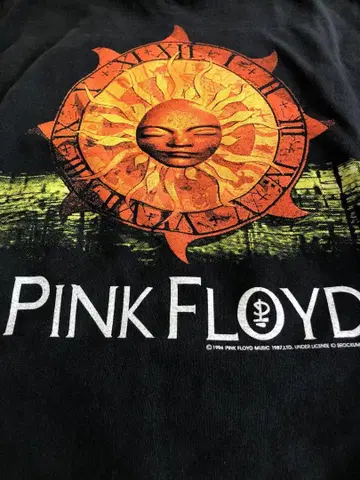Pink Floyd 양면 프린트 티셔츠 블랙 XL 새상품급